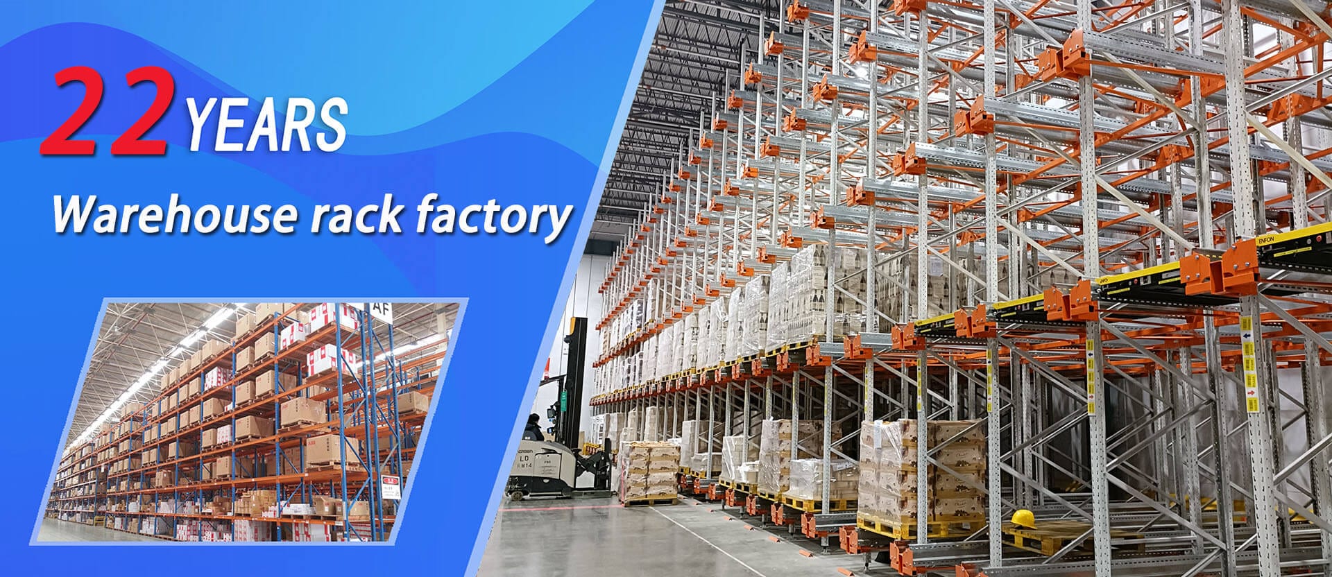 Warehouse rack factory banner